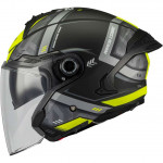 MT Cosmo SV Arrow nyitott bukósisak matt fekete-neonsárga